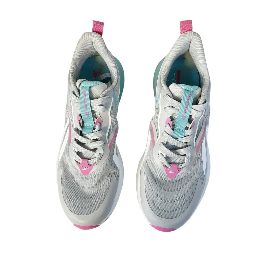 Reebok Verse Shoes Women's Sz 10 Running Sneakers Moon Gray Turquoise Pink‎